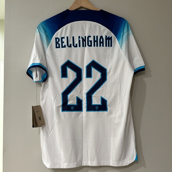 Nike England Home Jersey 22/23 World Cup Geniune - Bellingham 22 - Picture 3 of 5